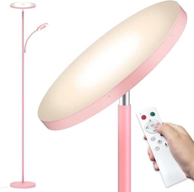 marctronic Pink Floor Lamp, 42W 4000LM Super Bright LED Room Lamp by Marctronic