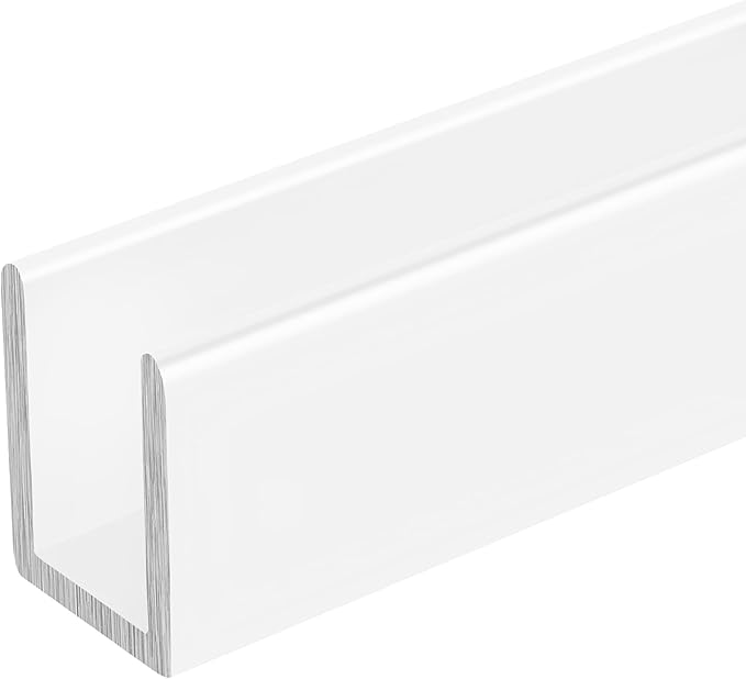 Brixwell 3/8" Fixed Panel Shower Door Deep U Channel, Deep Profile by Brixwell