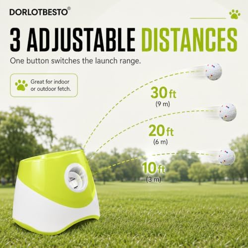 automatic ball launcher for medium dogs, 2.28-inch etpu on a desk or shelf