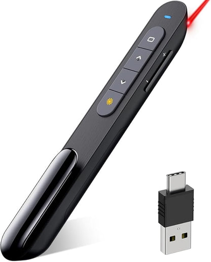 DinoFire USB Type C Wireless Presenter Remote Presentation Clicker, Volume by DinoFire