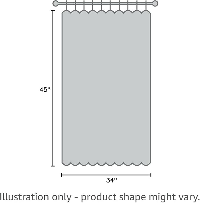 KOUFALL Turquoise Curtains for Kitchen Window Bathroom Blackout 45 Inch Length - Image 8
