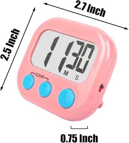 2 Pack Classroom Timers for Teachers Kids Large Magnetic Digital Timer Blue Pink - Image 4