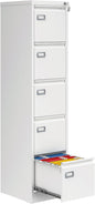 5 Drawer File Cabinet with Lock, Metal Filing Cabinets by AFAIF