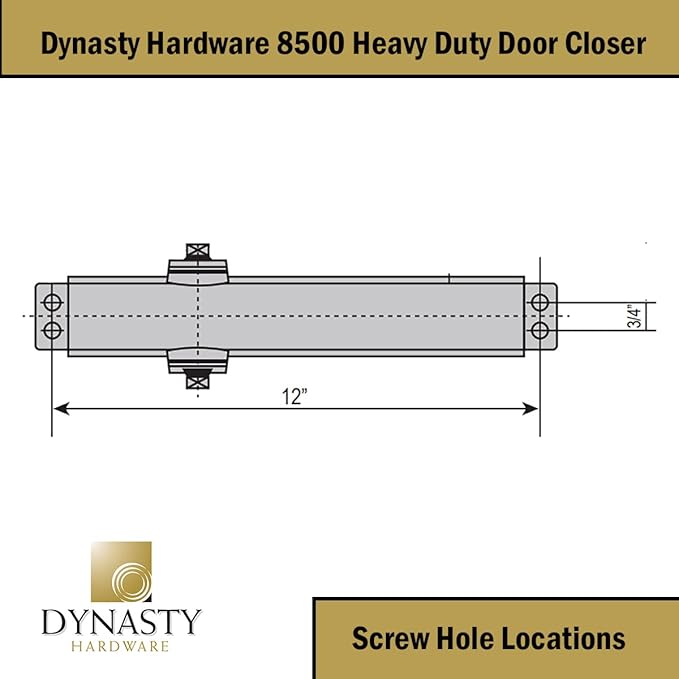 Dynasty Hardware Door Closer, Grade 1 Heavy Duty Commercial Hydraulic Closer - Image 3