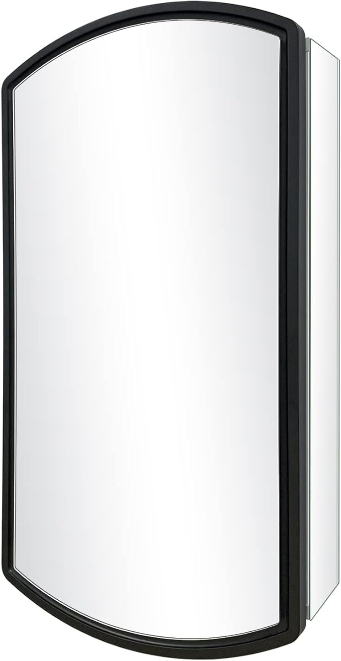 Arched 16" W x 26" H Aluminum Single-Door Bathroom Medicine Cabinet by HOME