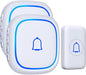 Wireless Doorbell with 2 Receivers IP66 Waterproof 1000ft Range Door Bell by LetsWill