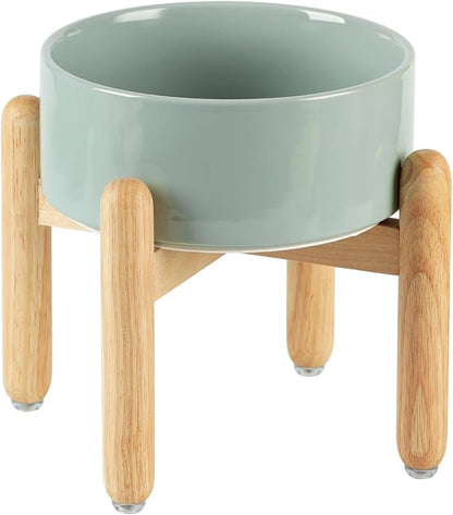 Ceramic 7.3inch Raised Dog Bowl Set, Elevated by Havniva