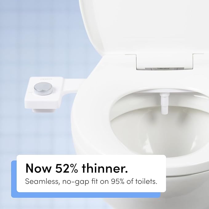 TUSHY Fresh Cool Water Bidet: Ultra Slim Toilet Seat Attachment Easy DIY - Image 6