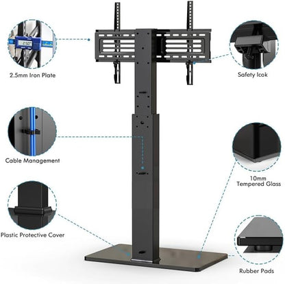 FITUEYES Swivel Floor TV Stand - Image 5