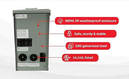 Midwest 50/30/20 amp U075CTL010 RV/EV Panel w/ 20 AMP GFCI - Image 7