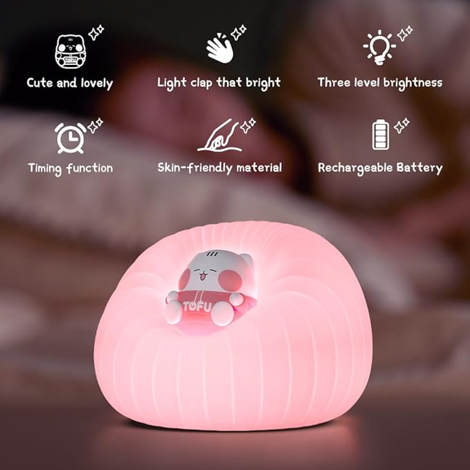 ICARER FAMILY Night Light for Bedroom, Rechargeable LED Lamp - Image 4