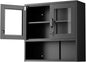 VINGLI Metal Wall Cabinet with Locking Glass Doors & Magnetic LED Sensor Light by VINGLI