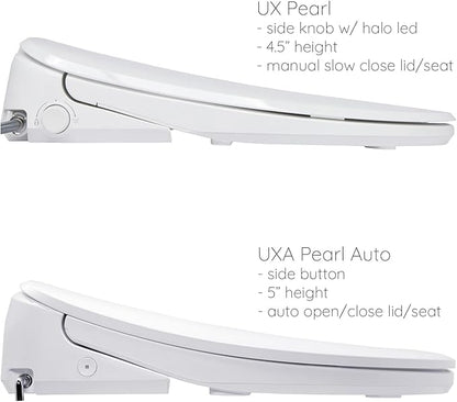 ALPHA BIDET UXA Pearl Auto Bidet Toilet Seat in Elongated White | Endless Warm - Image 4