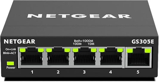 NETGEAR 5-Port Gigabit Ethernet Easy Smart Managed Essentials Switch by NETGEAR