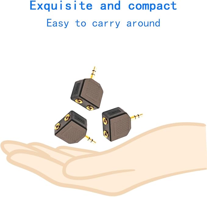 ZJKJHJY 3.5mm Audio Splitter Adapter, 1/8 inch Male to 2X Female Y-Connector - Image 5