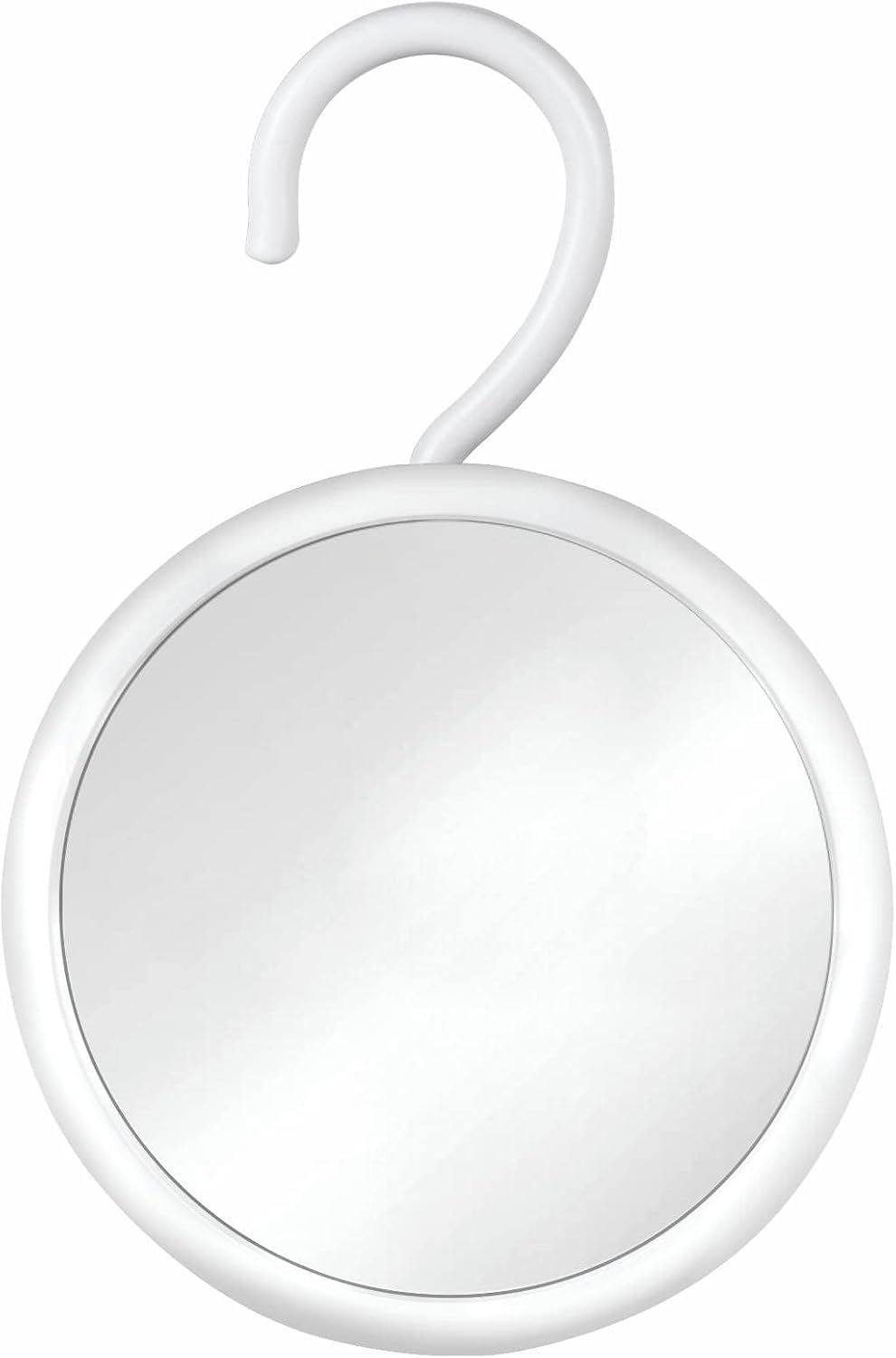 Hangable Round Fogless Shower Shaving Mirror, 6.7" Diameter | Anti Fog Shatterproof Mirror with 360° Swivel Rotatable Hook for Hanging; Hangs on Showerhead, Towel Rack, Caddies, or Rods