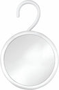 Hangable Round Fogless Shower Shaving Mirror, 6.7" Diameter | Anti Fog Shatterproof Mirror with 360° Swivel Rotatable Hook for Hanging; Hangs on Showerhead, Towel Rack, Caddies, or Rods