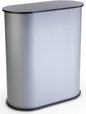 Trade Show Counter with Satin Gray Sidewalls, Interior Shelf, Lightweight by Displays2go