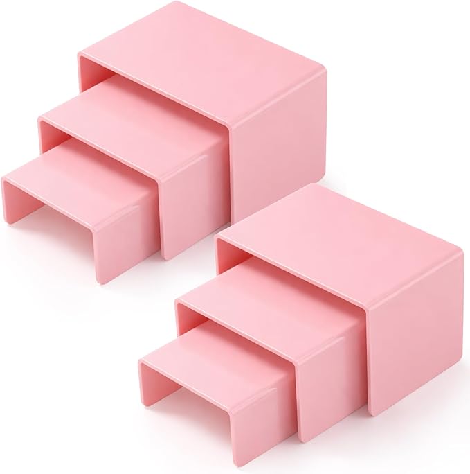 Chuangdi 2 Sets Acrylic Display Risers, Product Stand, Jewelry Display Riser by Chuangdi