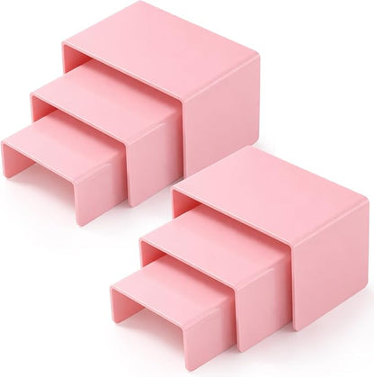 Chuangdi 2 Sets Acrylic Display Risers, Product Stand, Jewelry Display Riser by Chuangdi