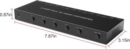 4 Port RCA to HDMI Converter 1080P/720P RCA Composite CVBS AV Switch to HDMI - Image 5