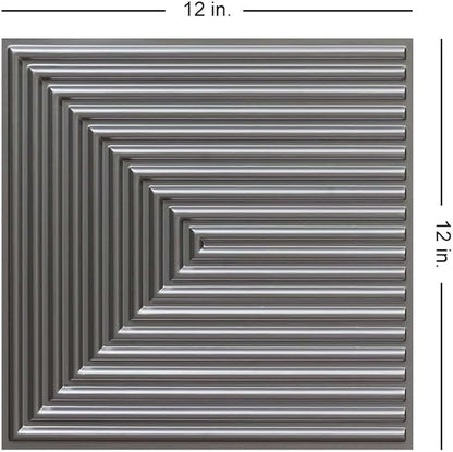 From Plain To Beautiful In Hours 9004 Depth Tier PVC 12 in x 12 in Peel and - Image 2