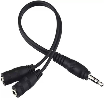 ienza Headphone Splitter for 2 Headphones/Aux Splitter 1 in 2 Out / 1 Audio by PremiumCablesAccessories