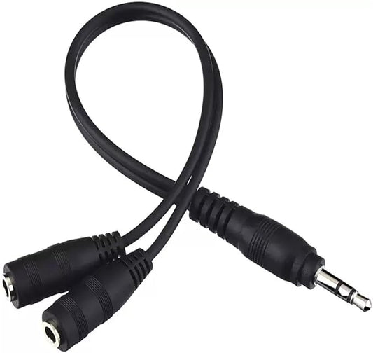 ienza Headphone Splitter for 2 Headphones/Aux Splitter 1 in 2 Out / 1 Audio by PremiumCablesAccessories