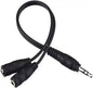 ienza Headphone Splitter for 2 Headphones/Aux Splitter 1 in 2 Out / 1 Audio by PremiumCablesAccessories