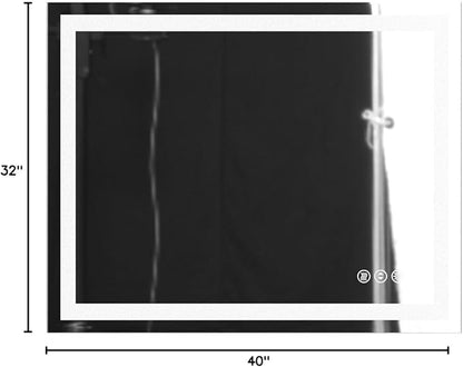 YEELAIT 40x32 Inch LED Bathroom Mirror - Image 8