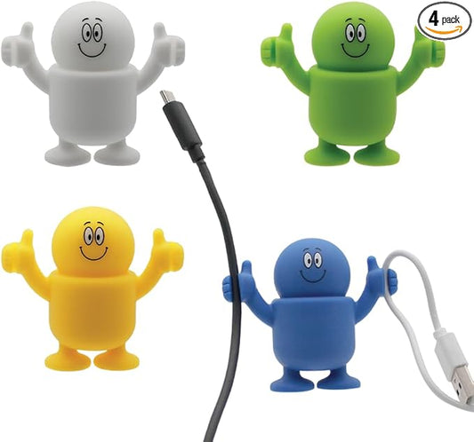 Cable Guy Cord Holder – Set of 4, Silicone Cable Organizer by AAkron