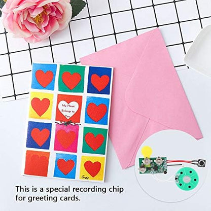 fosa DIY Greeting Card Chip, 60 Seconds Music Sound Audio Voice Recording - Image 3