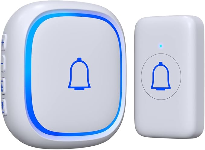 Wireless Doorbell for Home Classroom IP66 Waterproof Door Bell Ringer Wireless by LetsWill
