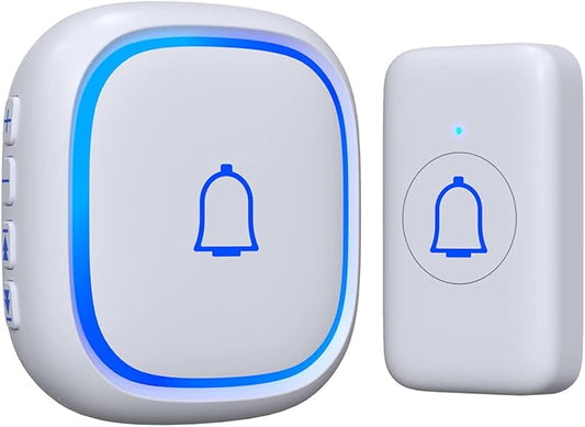 Wireless Doorbell for Home Classroom IP66 Waterproof Door Bell Ringer Wireless by LetsWill