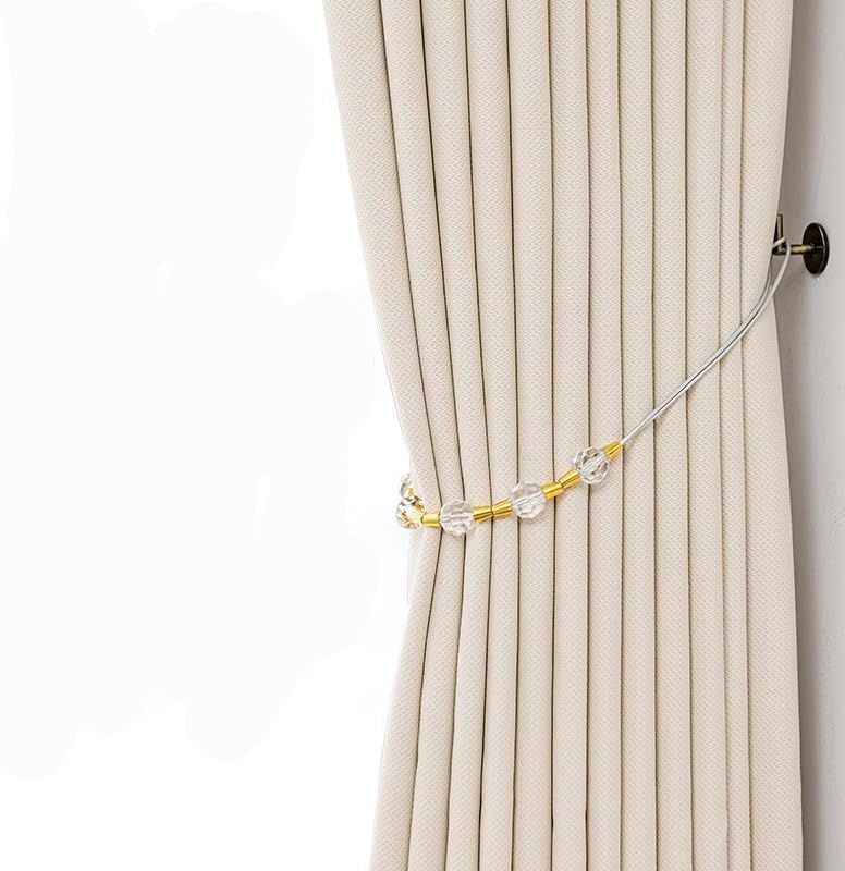 Elastic Crystal Bead Curtain Strap Storage Accessory