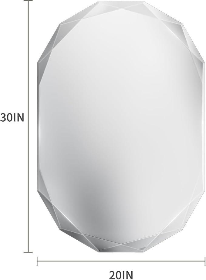 Suidia Bathroom Mirror, Frameless Bathroom Mirror - Image 4