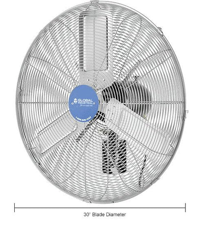 Global Industrial Deluxe Wall Mount Fan, Fixed and Oscillating Head, 3 Speed - Image 9