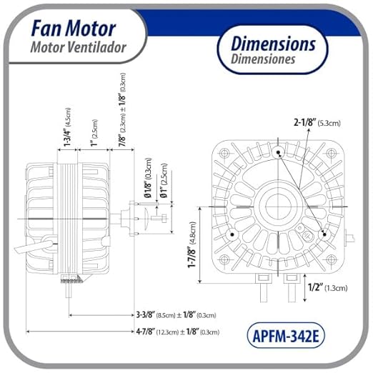 Appli Parts APFM-342E 34W refrigeration condenser and evaporator motor 220V - Image 3