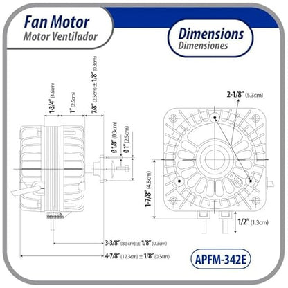 Appli Parts APFM-342E 34W refrigeration condenser and evaporator motor 220V - Image 3