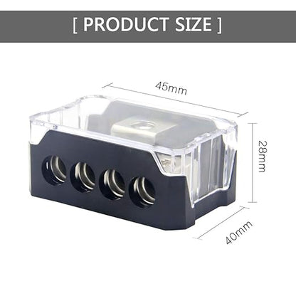 RKURCK 4 Way Power Distribution Block, 0/2/4 AWG Gauge in, 4/8/10 Gauge Out - Image 6