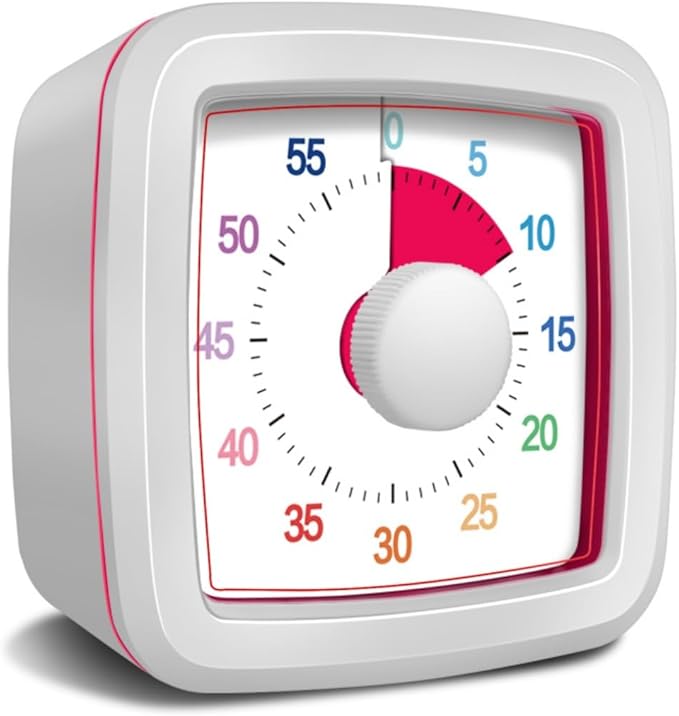 60 Minute Visual Timer for Kids and Adults, Non-Ticking 5.5 Inch Large Visual by Unknown