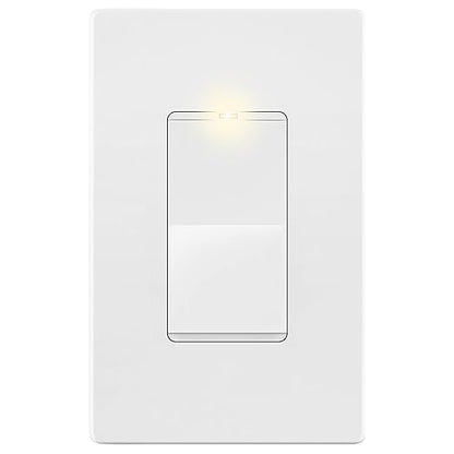 LIDER Minimalist Design Matte Finish Lighted Decorator Switch by LIDER