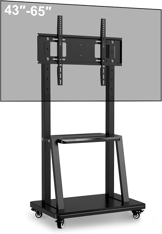 43-65" Height Adjustable Mobile Stand by SmarterWorkEasierLife