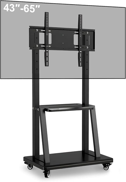 43-65" Height Adjustable Mobile Stand by SmarterWorkEasierLife
