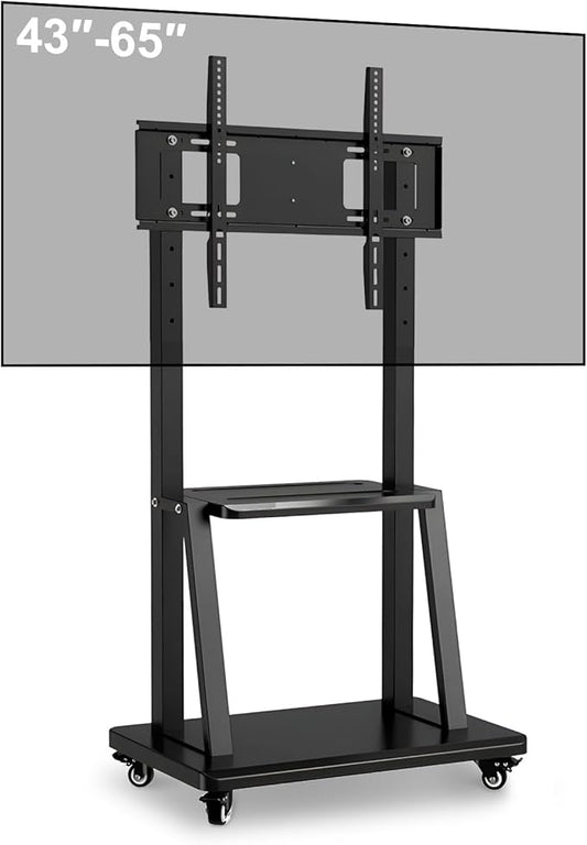43-65" Height Adjustable Mobile Stand by SmarterWorkEasierLife