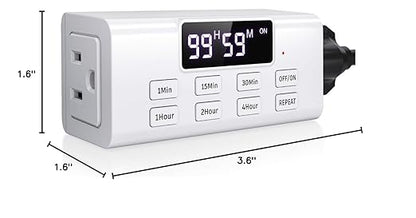 Indoor Countdown Timer Outlet, NEARPOW Auto Shut Off Timers - Image 9