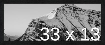 Frame It Easy 33 x 13 Black Grain Wood Frame by FrameItEasy