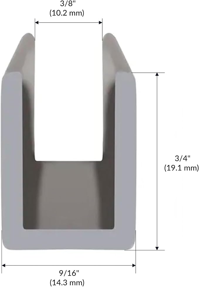 Brixwell SDCD38BN-CCP36-XCP50 Brushed Nickel 3/8" Fixed Panel Shower Door Deep - Image 2