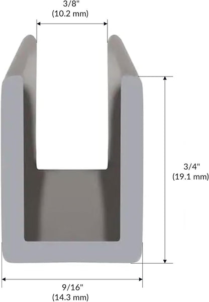 Brixwell SDCD38BN-CCP36-XCP50 Brushed Nickel 3/8" Fixed Panel Shower Door Deep - Image 2