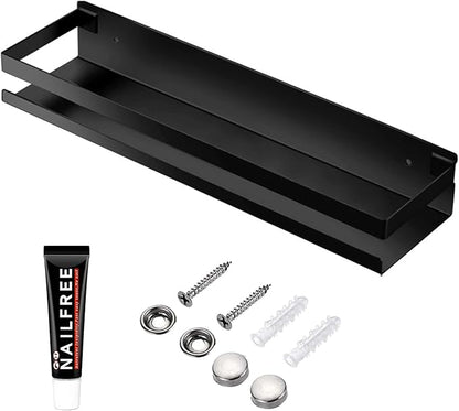 Rustproof Metal Storage Floating Shelves Wall Mounted Rectangular Shelf by GEINIFAFA